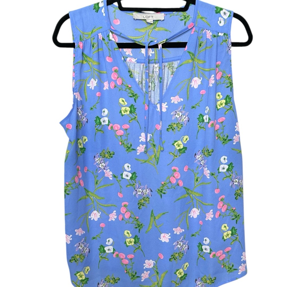 LOFT Blue Floral Women's Top